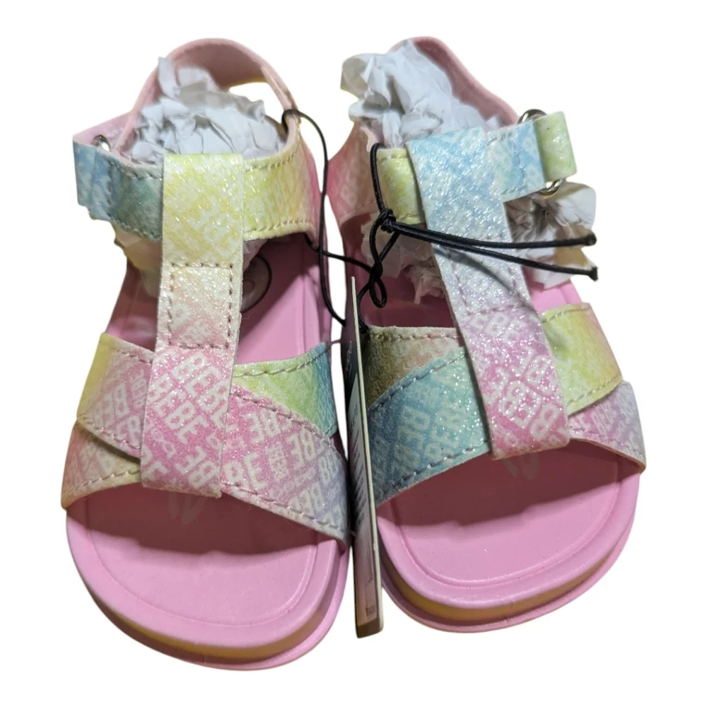 Bebe Baby Girl Sandals Sz 7/8  Straps Pink